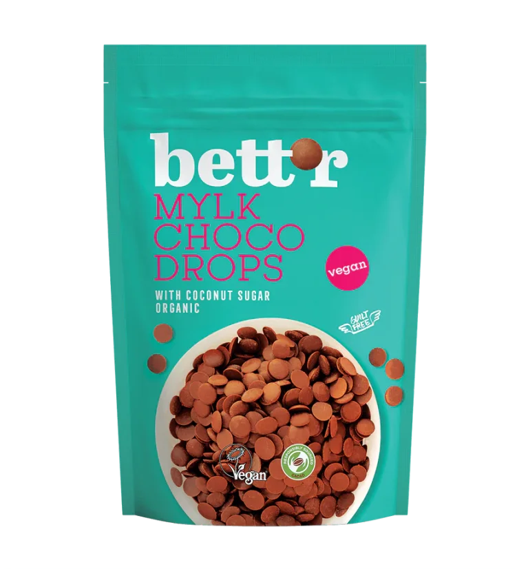 Bett´r bio vegan čokoládové kvapky 200 g