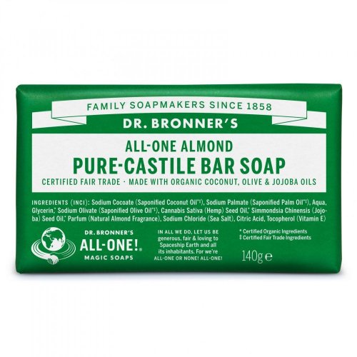 Dr. Bronner's tuhé mýdlo mandle 140 g