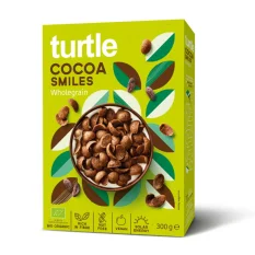 Turtle Bio celozrnné raňajkové cereálie Cocoa Smiles 300 g