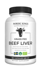 Nordic Kings BIO hovězí játra v grass-fed kvalitě v kapslích 180 kapslí