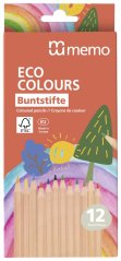 memo barevné pastelky „ECO COLOURS“, 12 ks, s certifikací FSC