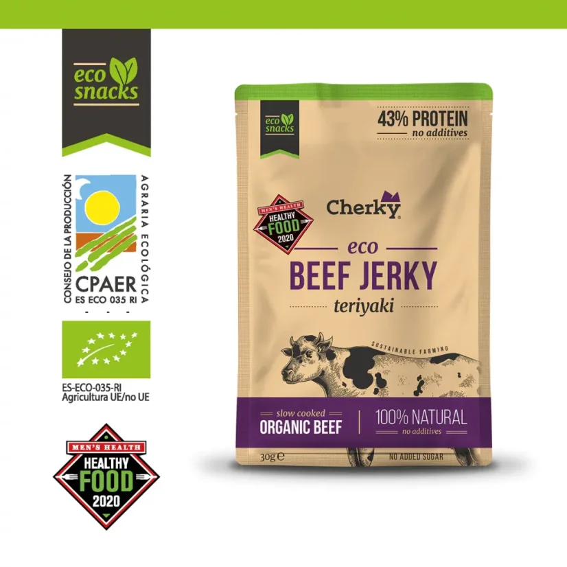 Cherky bio hovězí jerky s příchutí Teriyaki 30 g