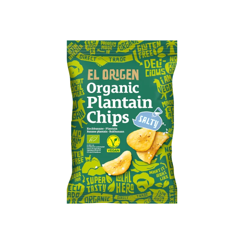 El Origen BIO plantainové chipsy mořská sůl 80g