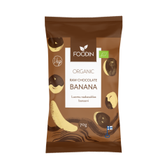 Foodin banány v raw čokoláde, vegan, bio, 70 g