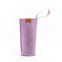Carry plstený eko obal na sklenenú fľašu, farba magnólia