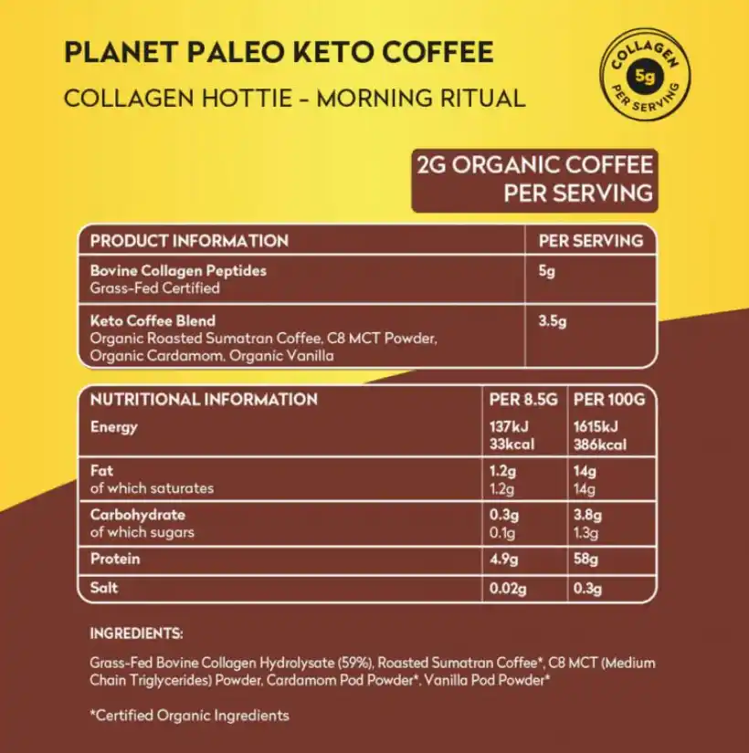 Planet Paleo Kolagénový nápoj s praženou keto kávou Keto Coffee