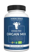 Nordic Kings BIO evropský hovězí mix orgánů v grass-fed kvalitě v kapslích 180 kapslí