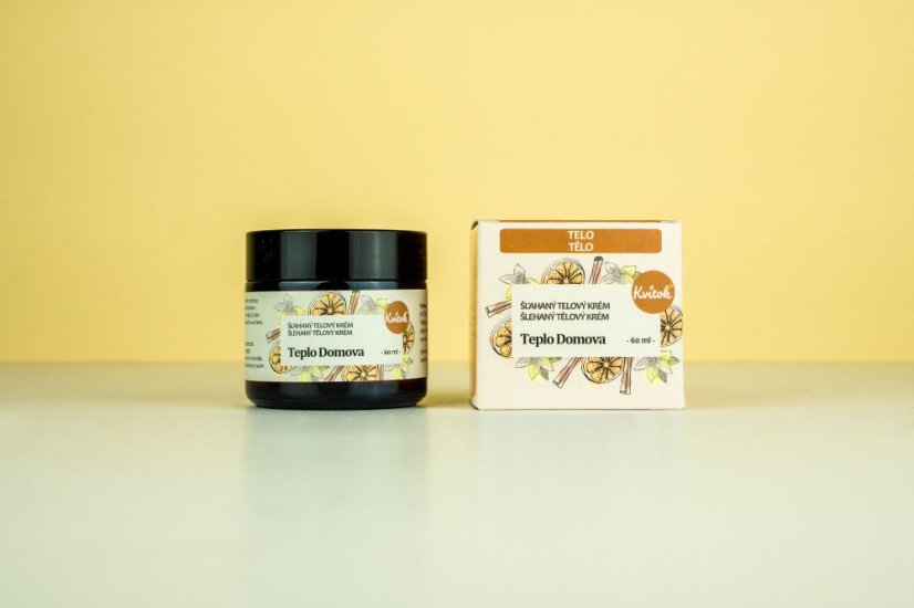 Kvitok Šľahaný telový krém Teplo domova 60 ml