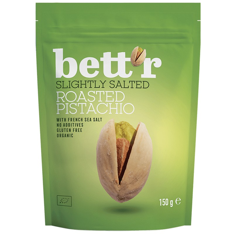 Bett'r Pražené solené pistácie Bio 150 g min.trv.11/2025