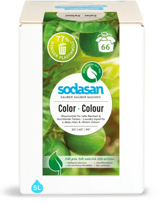 Sodasan tekutý prací prostriedok na farebnú bielizeň Color Lime