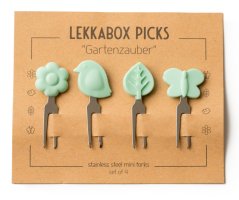 LEKKABOX Zahrada – nerezové mini vidličky, 4 ks