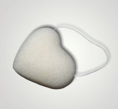 Konjac hubka biela, tvar srdce