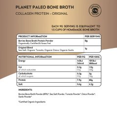Planet Paleo Bio sušený čistý hovězí vývar Pure Collagen Protein s česnekem a cibulí