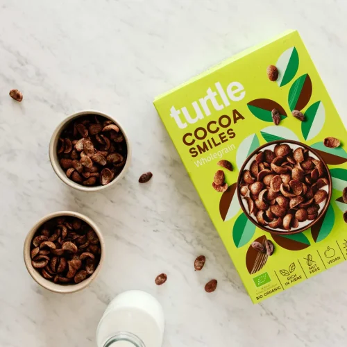 Turtle Bio celozrnné snídaňové cereálie Cocoa Smiles  300 g