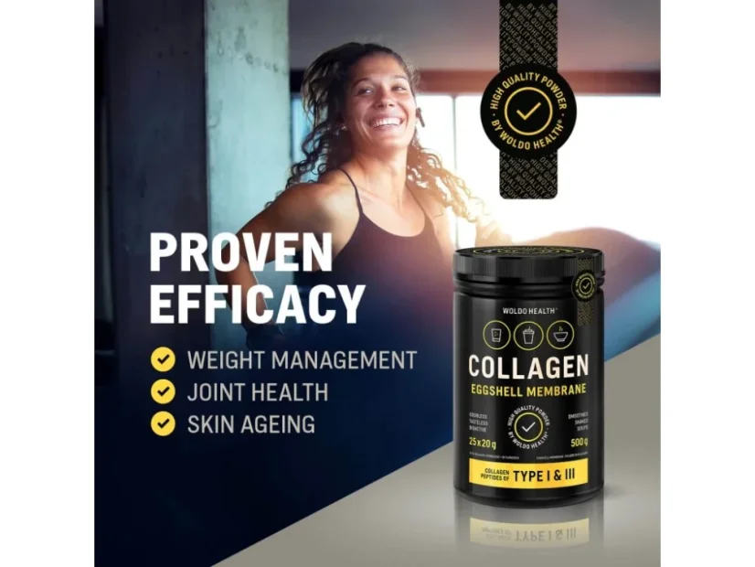 Woldo Health Kolagen s práškem z membrány vaječné skořápky 500 g
