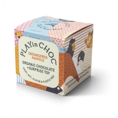 Playin Choc Krabička s bio čokoládou a hračkou edice Ohrožená zvířata 1 ks