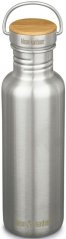Klean Kanteen Nerezová fľaša Reflect 27oz (w/Bamboo Cap) - brushed stainless 800 ml