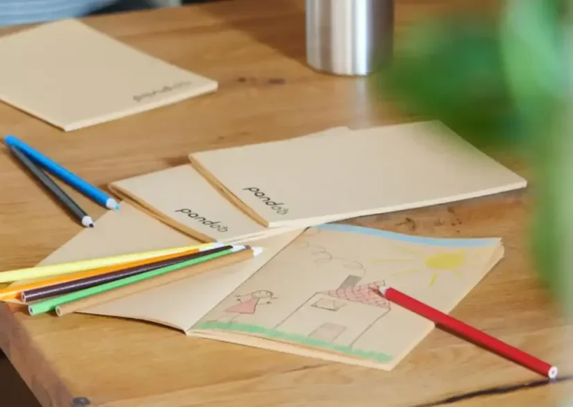 Pandoo farebné pastelky z recyklovaného papiera 12 ks