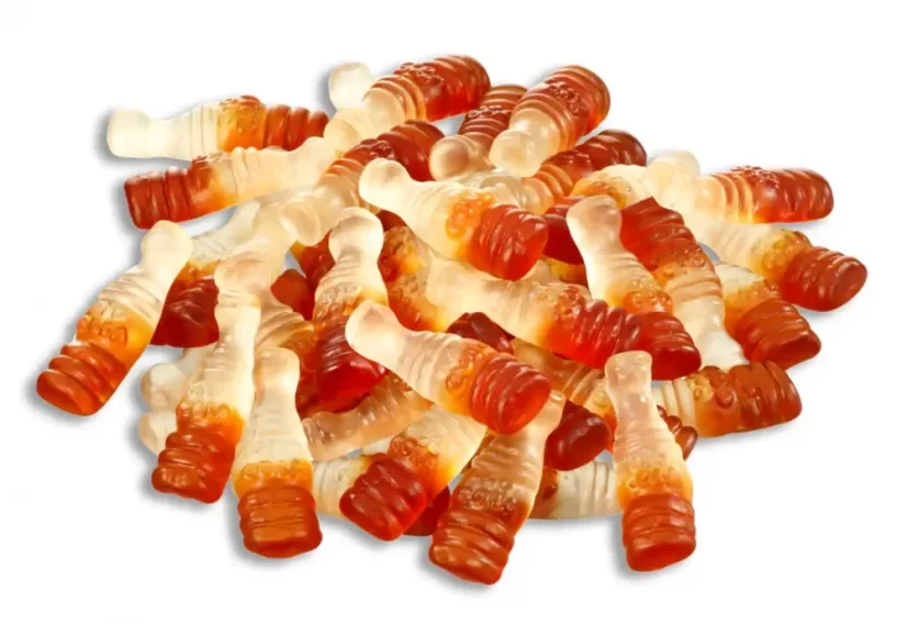 Oekovital Bio želé bonbony ve tvaru Cola lahví s příchutí Coly a limetky 80 g