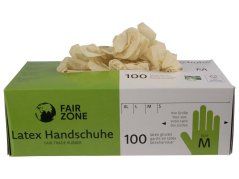 Fair Zone Latexové jednorazové rukavice 100 ks