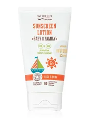 Wooden spoon Opalovací mléko Baby & Family SPF 50