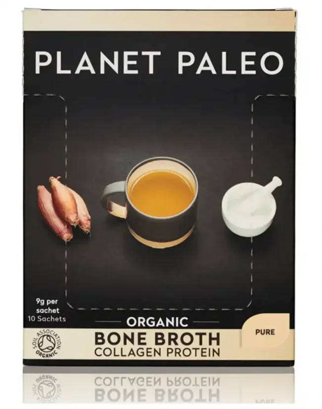 Planet Paleo Bio sušený čistý hovězí vývar Pure Collagen Protein s česnekem a cibulí