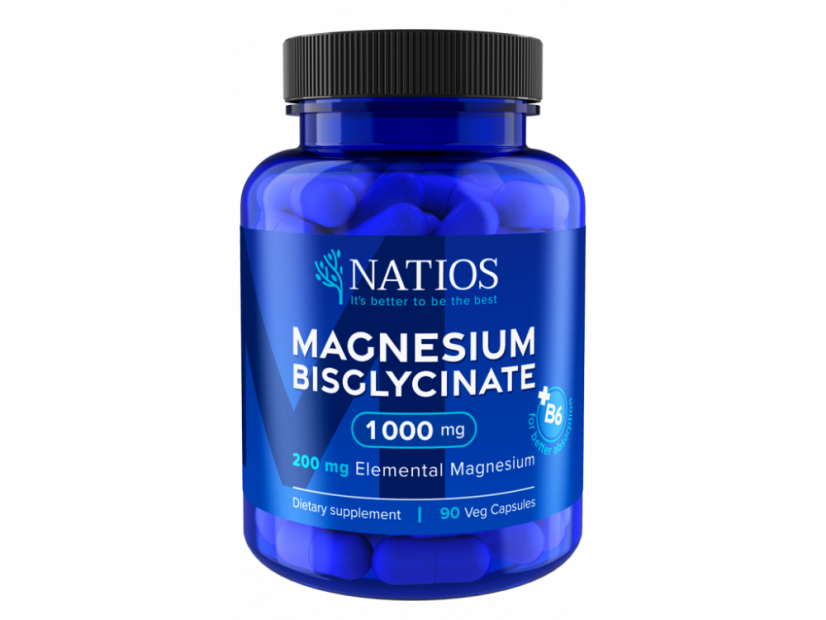 Natios Magnesium Bisglycinát 1000 mg plus B6 90 kapsúl