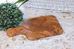 Olivenholz Doska na krájanie z olivového dreva 30 x15 cm prasklina