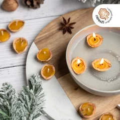 Tvoje svíčka plávajúce orechové škrupinky 1 ks