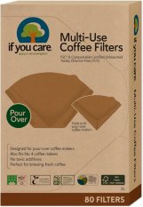 If you care Viacúčelové papierové filtre na kávu, nebielené 100 ks