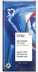 Vivani bio  jemná mléčná čokoláda Cacao Santo Domingo 37% kakaa 100 g