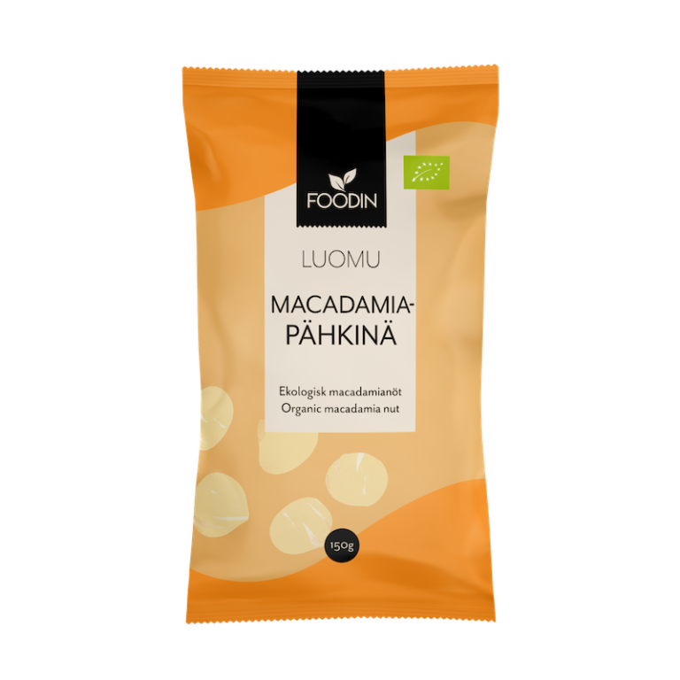 Foodin Raw makadamové orechy, bio 150 g