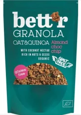 Bett´r bio mandlová bezlepková granola Choc Chip 300 g