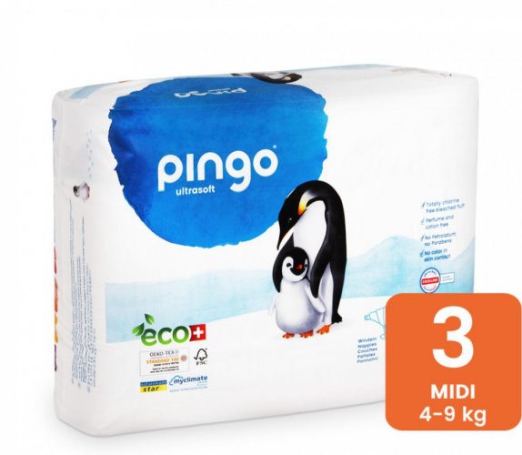 Pingo ekologické plenky midi (4-9 kg) 44 ks