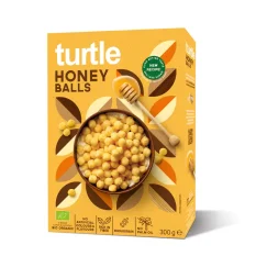 Turtle Medové kuličky Bio kukuřičné celozrnné snídaňové cereálie  300 g