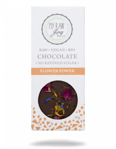 My Raw Joy Krémová raw čokoláda s jedlými kvetmi Flower Power