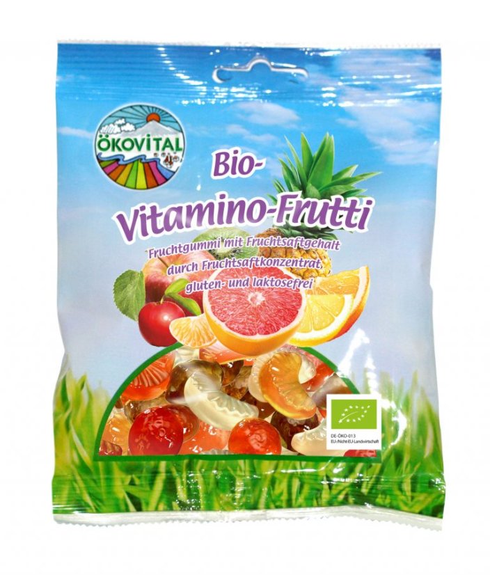 Oekovital bio želé bonbony s vitamínem C z aceroly Vitamino Frutti 80 g