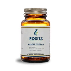 Rosita Real Foods Olej z pečene chiméry bieloškvrnné v kapsuliach 90 kapsúl