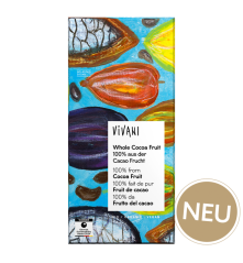 Vivani Bio čokoláda Whole Cocoa Fruit 100% kakao 80 g