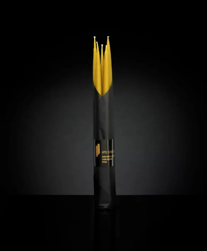 Apis Candela Svíčky z včelího vosku, dlouhé silné 30 cm