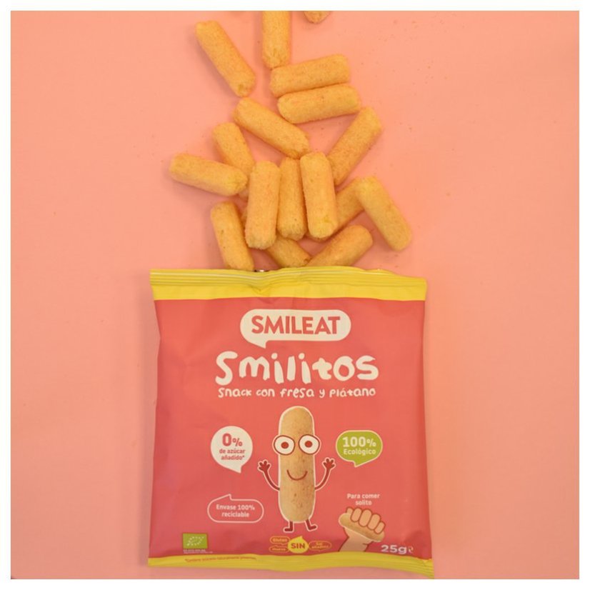 Smileat Bio Křupky banán jahoda 8M+ 25g