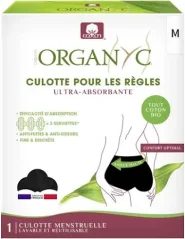 ORGANYC menstruační kalhotky z bio bavlny, ultraabsorpční černé