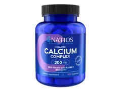 Natios Chelated Calcium Complex, Vápník s vitamíny D3 a K2 MK-7, 200 mg, 100 kapslí