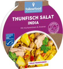 Followfood Tuniak na indicky spôsob z udržateľného rybolovu 160g