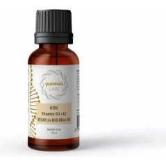Puravia Labs  Kids Vitamín D3 + K2 v olivovom oleji 30 ml