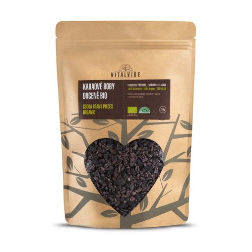Vitalvibe Kakaové bôby Criollo BIO, drvené 250 g