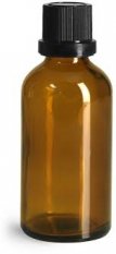 Fľaštička sklenená so šrubovacím uzáverom, hnedá 100 ml