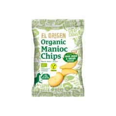 El Origen BIO maniokové chipsy kysaná smetana & cibule 75g