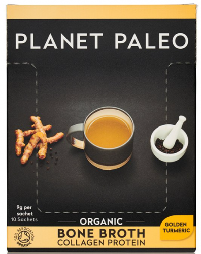 Planet Paleo Bio sušený hovädzí vývar s kurkumou Golden Turmeric Collagen Protein