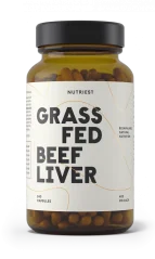 Nutriest grass-fed lyofilizovaná bio hovězí játra v kapslích 240 kapslí